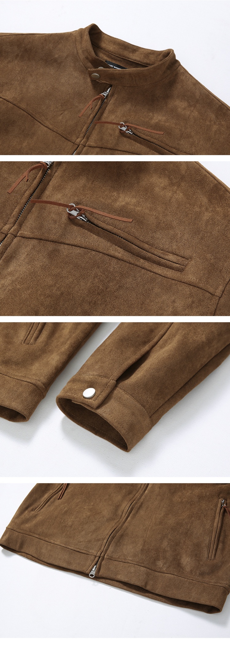 Brown Suede zip-up jacket