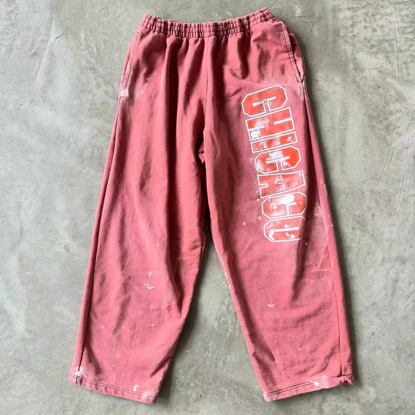 Custom Loose Digital Acid Wash Sweat Pants1