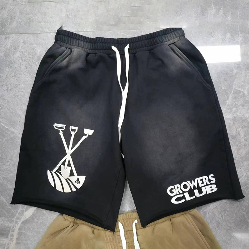 Custom Made Sun Faded Shorts with Printing and Embroidery Logo1