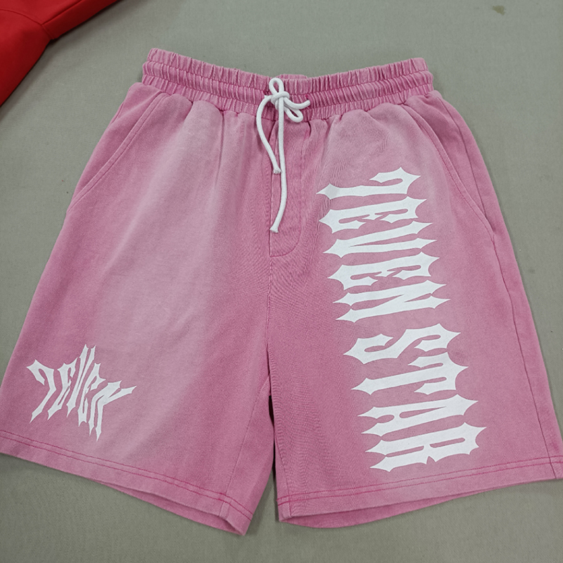 Custom Made Sun Faded Shorts with Printing and Embroidery Logo4