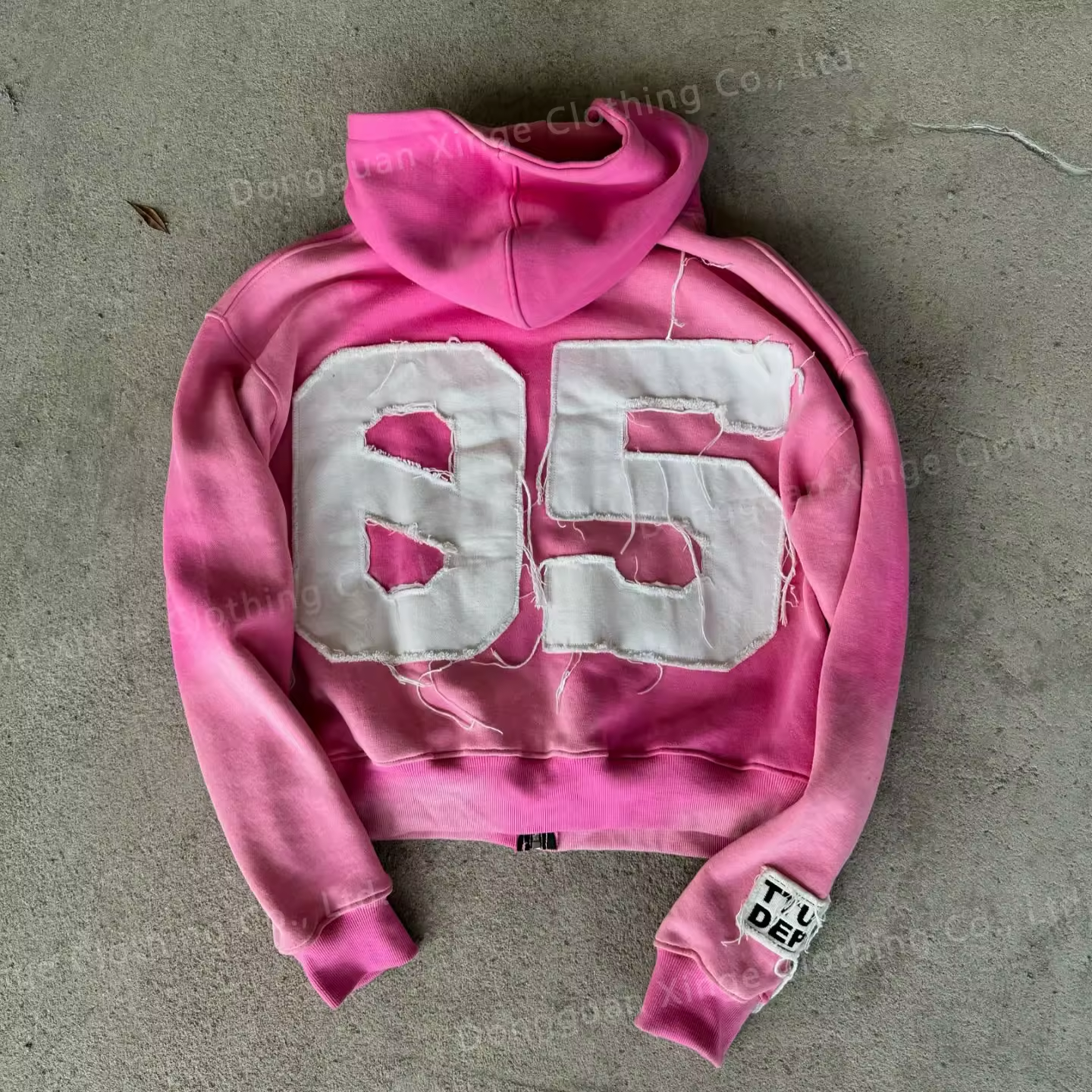 Custom applique embroidered hoodie3