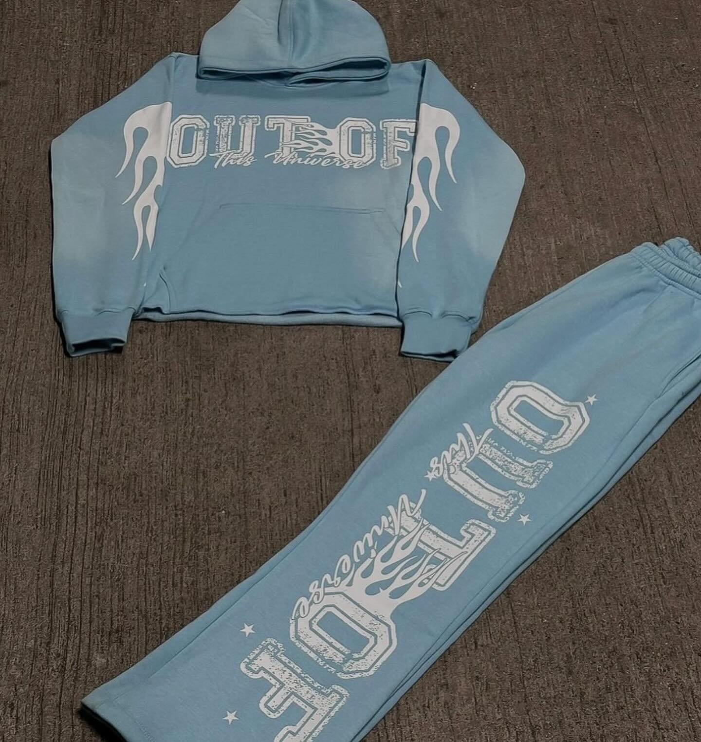 Sun Faded Tracksuit with Digital Printing Logo2